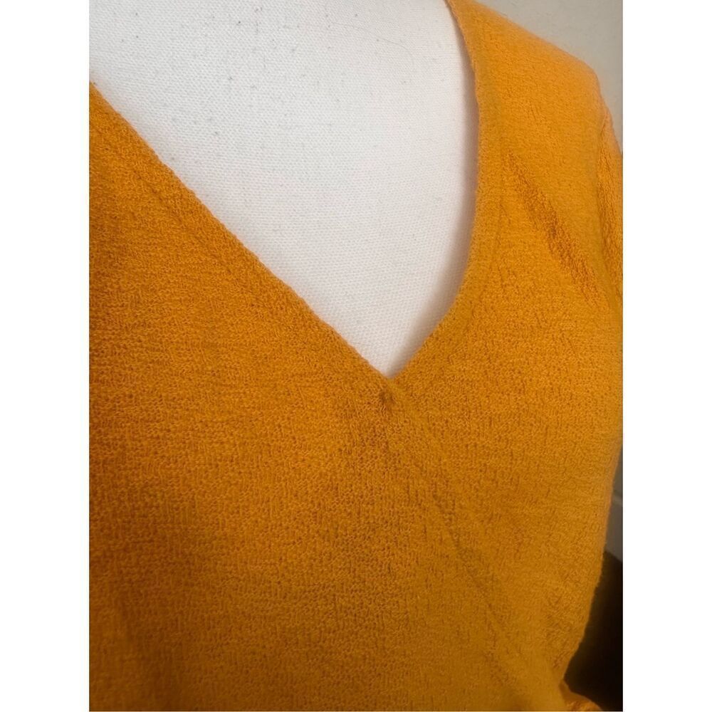 ⭐️3 for $10⭐️ Madewell Texture & Thread Yellow Wrap blouse - Picture 7 of 7